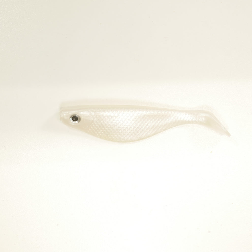 NEW. AATB 4 Paddletail Soft Plastic Pilchard/Shad - PEARL - 20 or 40 pack  - FREE SHIPPING