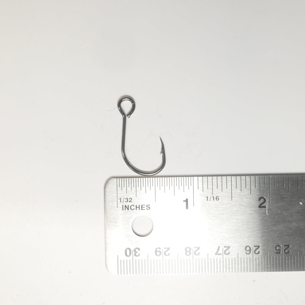 Black 1/0 Inline Hooks for Treble Hook Replacement