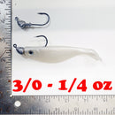 NEW (ROOTBEER) 4" Paddletail Soft Plastic (qty 20 or 40) + AATB Jighead (qty 5 or 10) JIGHEAD COMBO PACK.  FREE SHIPPING.