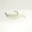 NEW (GLOW) 2 5/8" Paddletail Soft Plastic (qty 20 or 40) + AATB Jighead (qty 5 or 10) JIGHEAD COMBO PACK.  FREE SHIPPING.