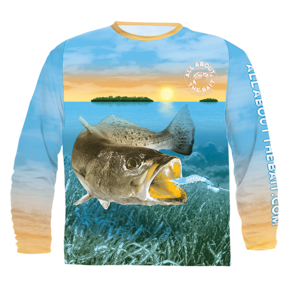 Long sleeve 100% polyester sublimation fishing shirt