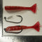 2/0 RIGGING KIT (qty 5) + AATB / Esky 3" Soft Plastic Shrimp (qty 25) - CRANBERRY