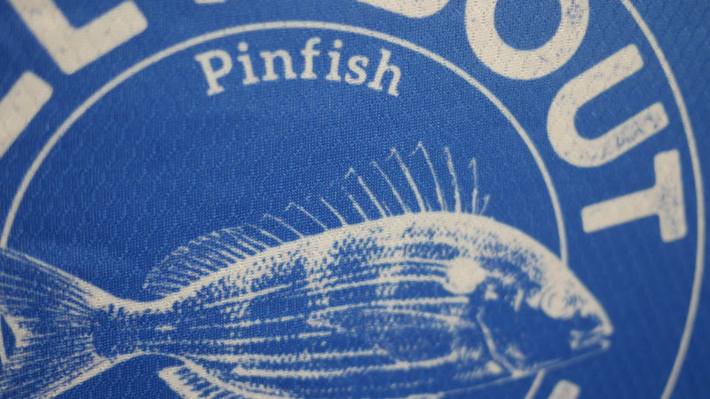 $15 ***(BLEM - Off Sized) Pinfish With Tarpon.  Royal Blue/White - COOLMAX - 100% Micro Fiber Polyester Performance Long Sleeve Shirt (FREE SHIPPING)