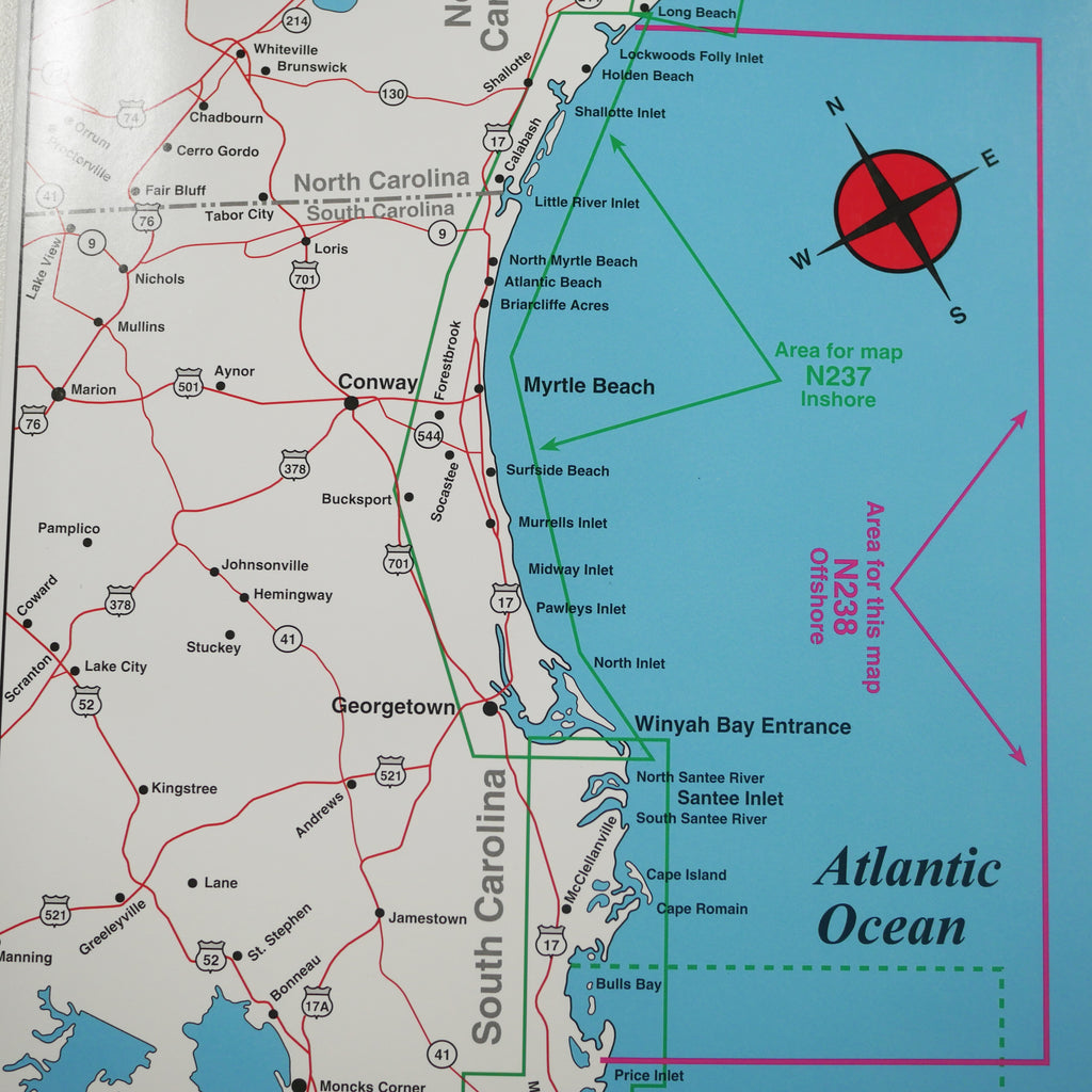 Top Spot N-235 South Carolina Offshore Fishing Map 737703002351 