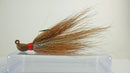 3 Pack - 1/4 oz Bucktail Jig - Cobra Jighead 2X Strong Mustad Hook (Brown, White, Pink, Chartreuse, Light Brown)