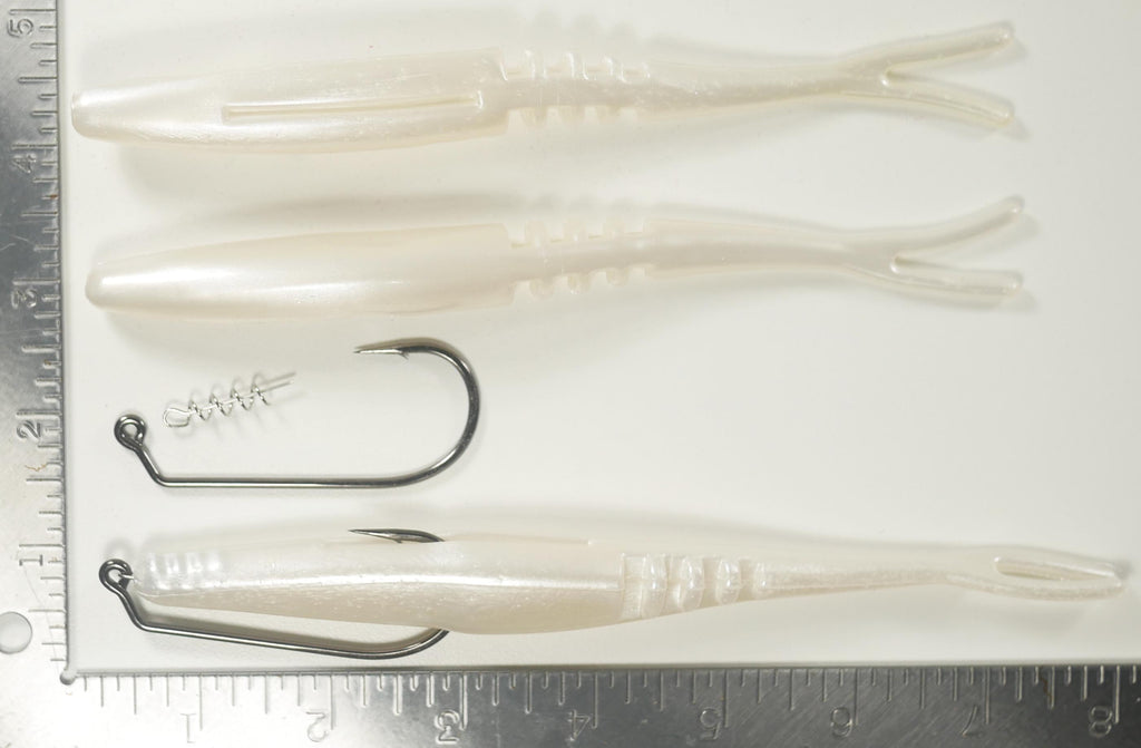 clear plastic fishing hooks Crank Bait Unpainted Lure Long Tail (scale Equipped with highly concentrated natural slick from live bait 20 Feet Flexible Tubing For