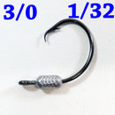 3/0 UNPAINTED MUSTAD WEIGHTED CIRCLE HOOK JIGS