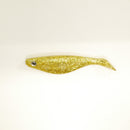 NEW. AATB 4" Paddletail Soft Plastic Pilchard/Shad - GOLD Glitter - 20 or 40 pack - FREE SHIPPING