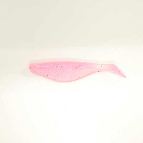 NEW. AATB 4" Paddletail Soft Plastic Pilchard/Shad - PINK Glitter - 20 or 40 pack - FREE SHIPPING