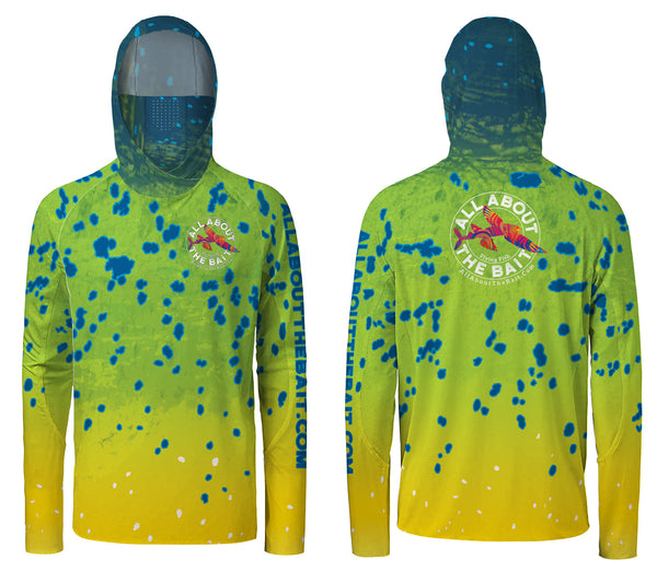 NEW (Free Mask & Sticker) MAHI SKIN HOODED - Dye Sublimated - 50+ UPF - Long Sleeve Performance Shirt - 100% Polyester - FREE DELIVERY