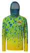 NEW (Free Mask & Sticker) MAHI SKIN HOODED - Dye Sublimated - 50+ UPF - Long Sleeve Performance Shirt - 100% Polyester - FREE DELIVERY