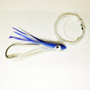 Blue/White - Tuna Bites - 4" rigged and weighted squid skirt.  1-$10, 2-$16 ($8 each), 3-$15 ($5 each).