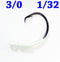 GLOW: 3/0 PAINTED MUSTAD WEIGHTED CIRCLE HOOK JIGS