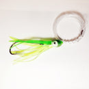 Green/Yellow - Tuna Bites - 4" rigged and weighted squid skirt.  1-$10, 2-$16 ($8 each), 3-$15 ($5 each).
