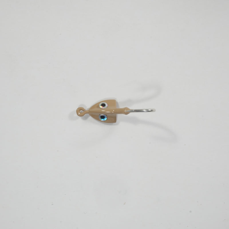 (TAN) BONEFISH JIGHEAD (30° ANGLED) - 1/4 oz - 3, 5, or 10 pack.  FREE SHIPPING