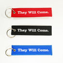 Embroidery Key Tag - "IF YOU CHUM..." "THEY WILL COME" $5 with any purchase - FREE SHIPPING.