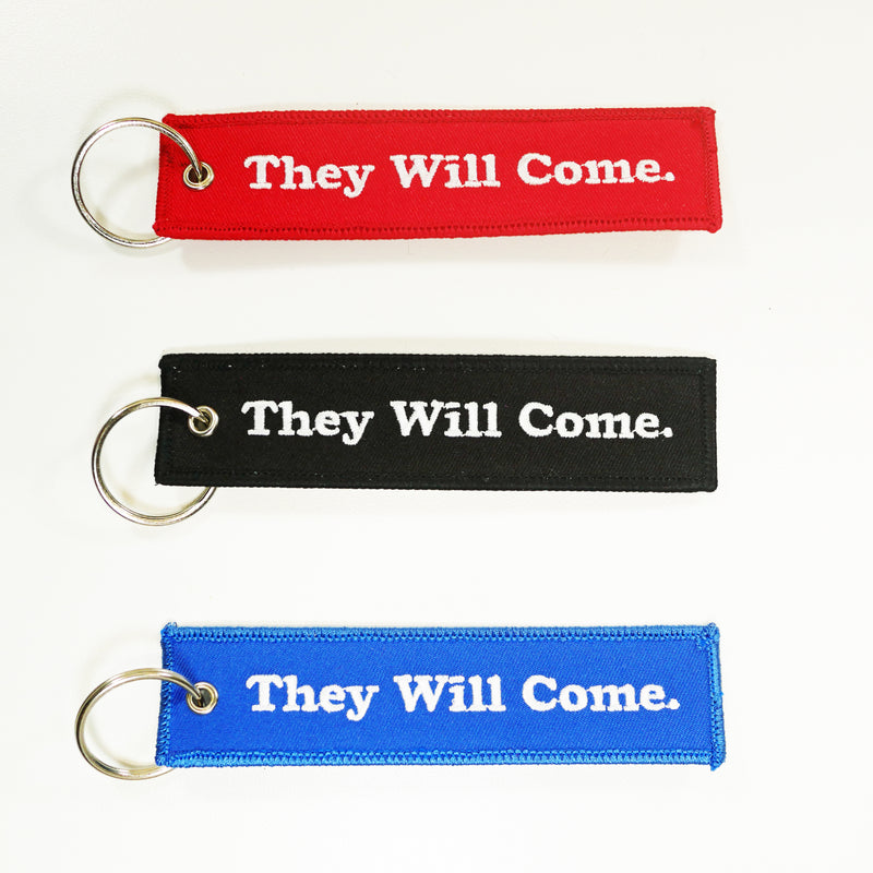 Embroidery Key Tag - "IF YOU CHUM..." "THEY WILL COME" $5 with any purchase - FREE SHIPPING.