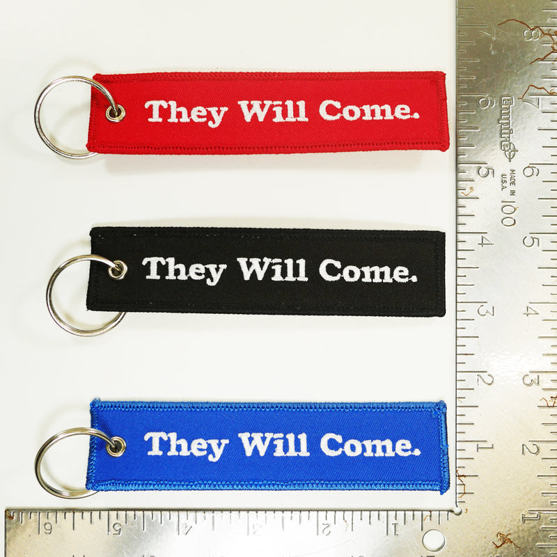 Embroidery Key Tag - "IF YOU CHUM..." "THEY WILL COME" $5 with any purchase - FREE SHIPPING.