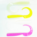 8" CURLY TAIL GRUB (10, 20, or 40 pack) Glow, Pink, White, Chartreuse.