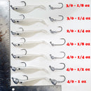 NEW (Glow) 4" Paddletail Soft Plastic (qty 20 or 40) + AATB Jighead (qty 5 or 10) + Eye Pack - COMBO PACK .  FREE SHIPPING.