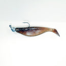 NEW (ROOTBEER) 4" Paddletail Soft Plastic (qty 20 or 40) + AATB Jighead (qty 5 or 10) JIGHEAD COMBO PACK.  FREE SHIPPING.