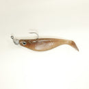 NEW (ROOTBEER) 4" Paddletail Soft Plastic (qty 20 or 40) + AATB Jighead (qty 5 or 10) + Eye Pack - COMBO PACK .  FREE SHIPPING.