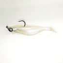 NEW (PEARL) 4" Paddletail Soft Plastic (qty 20 or 40) + AATB Jighead (qty 5 or 10) JIGHEAD COMBO PACK.  FREE SHIPPING.