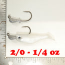 NEW (Pink) 2 5/8" Paddletail Soft Plastic (qty 20 or 40) + AATB Jighead (qty 5 or 10) + Eye Pack - COMBO PACK .  FREE SHIPPING.