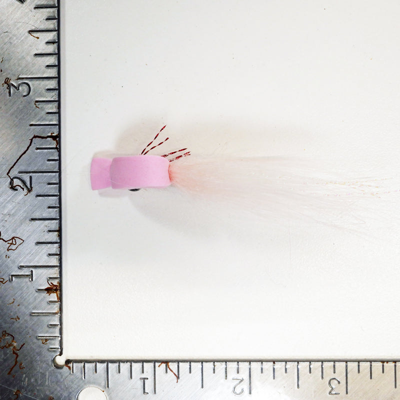 SHMINNOW FLY - MIX PACK White/Pink/Brown - 2mm & 3mm - 1/0 - Free Shipping