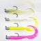 GROUPER RIG - 1 oz Mustad 32786 BULLETHEAD JIGHEAD (qty 2 or 6) WITH 8" GLOW CURLY TAIL GRUB (qty 10 or 20)