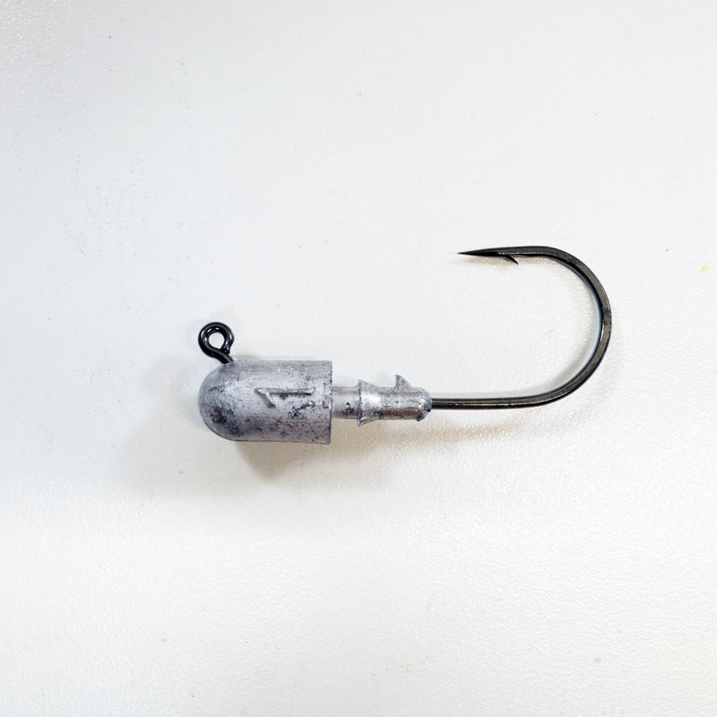 GROUPER RIG - 1 oz Mustad 32786 BULLETHEAD JIGHEAD (qty 2 or 6) WITH 8" CURLY TAIL GRUB (qty 10 or 20)