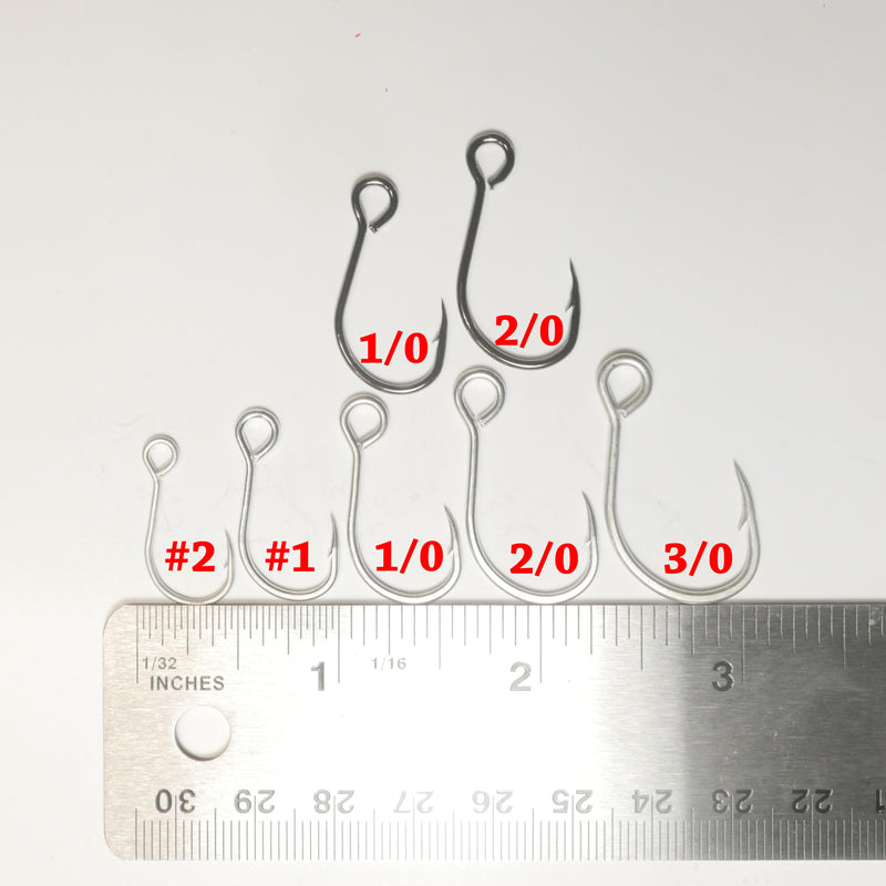 Black 1/0 Inline Hooks for Treble Hook Replacement – All About The Bait Black 1/0 Inline Hooks for Treble Hook Replacement – All About The Bait