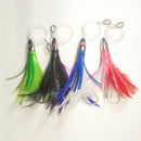 BLACK/PURPLE - Squid Skirt Feather Rig - 6" - Buy more and save. 1 - $15, 2 - $22 ($11 each), 3 - $30 ($10 each).