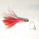 PINK/WHITE - Squid Skirt Feather Rig - 4" - Buy more and save. 1 - $15, 2 - $22 ($11 each), 3 - $30 ($10 each).