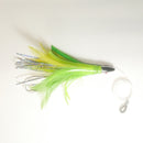 MAHI - Squid Skirt Feather Rig - 6" - Buy more and save. 1 - $15, 2 - $22 ($11 each), 3 - $30 ($10 each).