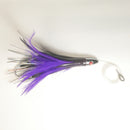 BLACK/PURPLE - Squid Skirt Feather Rig - 6" - Buy more and save. 1 - $15, 2 - $22 ($11 each), 3 - $30 ($10 each).