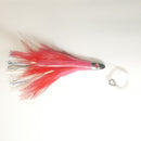 PINK/WHITE - Squid Skirt Feather Rig - 6" - Buy more and save. 1 - $15, 2 - $22 ($11 each), 3 - $30 ($10 each).