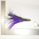 BLACK/PURPLE - Squid Skirt Feather Rig - 6" - Buy more and save. 1 - $15, 2 - $22 ($11 each), 3 - $30 ($10 each).