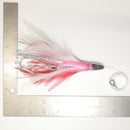 PINK/WHITE - Squid Skirt Feather Rig - 6" - Buy more and save. 1 - $15, 2 - $22 ($11 each), 3 - $30 ($10 each).