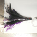 BLACK/PURPLE - Squid Skirt Feather Rig - 4" - Buy more and save. 1 - $15, 2 - $22 ($11 each), 3 - $30 ($10 each).