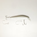 3.5" Painted Pilchard Jerk Bait - Lipped - Free J-hook replacement hooks.  Buy more and save.