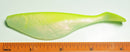 4" Paddletail Soft Plastic Pilchard/Shad - Pearl/Chartreuse - 20 or 40 pack.  FREE SHIPPING.
