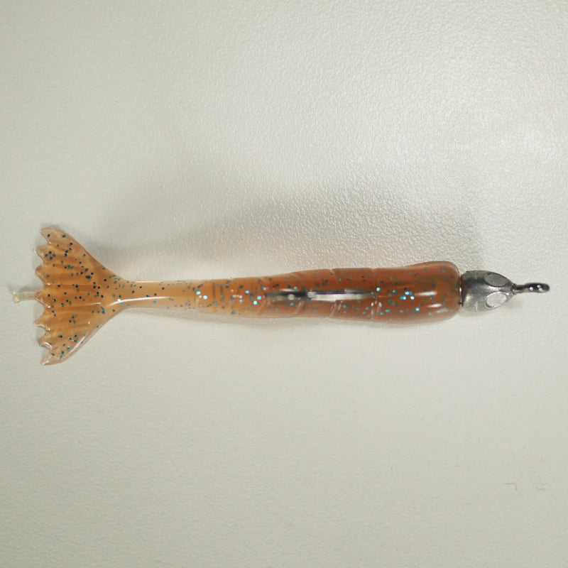 1/8 oz - 3/0 FISH HEAD JIGHEAD (qty 5) + AATB / Esky 3 Soft Plastic Shrimp  (qty 25) - ORIGINAL
