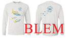 ***BLEM (MISSING SIDE PANEL) - Chum and Yellowtail Snapper.  Ashe (Gray Tweed) Long Sleeve Shirt (FREE SHIPPING)