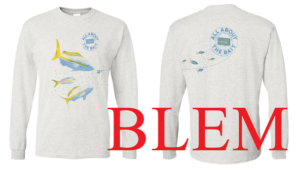 ***BLEM (MISSING SIDE PANEL) - Chum and Yellowtail Snapper.  Ashe (Gray Tweed) Long Sleeve Shirt (FREE SHIPPING)