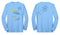 (5XL ONLY) Chum and Yellowtail Snapper.  Light Blue/Navy Blue - 50/50 COTTON/POLYESTER BLEND Long Sleeve Shirt (FREE SHIPPING) ***
