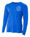 Pilchard (Scaled Sardine) - Royal Blue - 100% Micro Fiber Polyester Performance Long Sleeve Shirt  (FREE SHIPPING) ***4XL, 5XL, & 6XL SIZES ARE  PORT AND COMPANY 50/50 COTTON/POLYESTER BLEND.