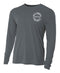 Mullet - Graphite - 100% Micro Fiber Polyester Performance Long Sleeve Shirt  (FREE SHIPPING) ***4XL, 5XL, & 6XL SIZES ARE  PORT AND COMPANY 50/50 COTTON/POLYESTER BLEND.