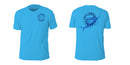 Ballyhoo/Sailfish Short Sleeve T-shirt - Turquoise Color - 100% Combed Ringed-Spun Fine Jersey Cotton (FREE SHIPPING)