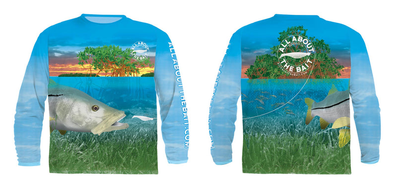 (+ FREE SNOOK/PADDLE TAIL FACE MASK) - SNOOK PADDLETAIL - COOLMAX - 100% Micro Fiber Polyester Performance Long Sleeve Shirt (FREE SHIPPING)